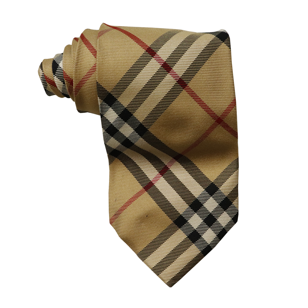Vintage Burberry Nova Check Silk Tie Size One Size
